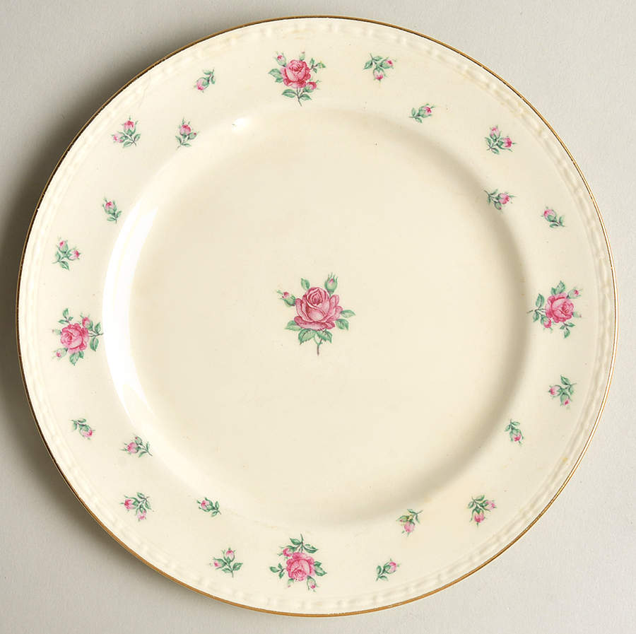 Rambler Rose Dessert/Pie Plate by Homer Laughlin -1