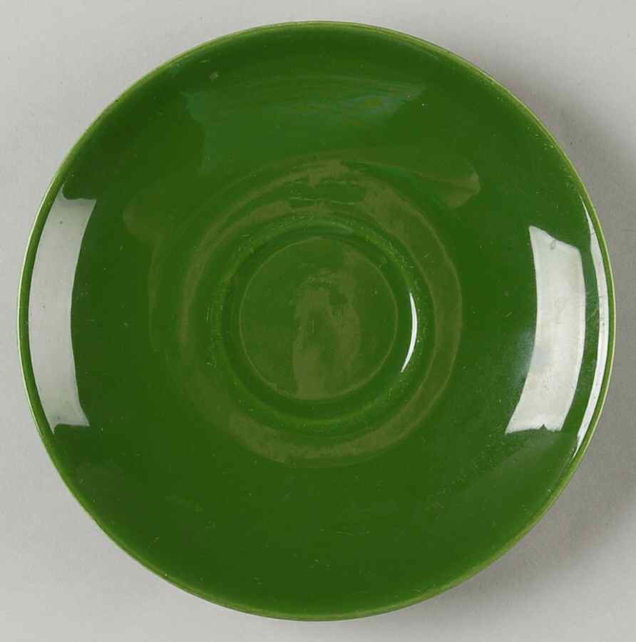 Rhythm Forest Green Saucer by Homer Laughlin -1