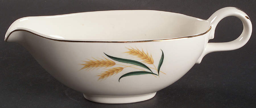 Royal Harvest (Gold Trim) Gravy Boat by Homer Laughlin -1
