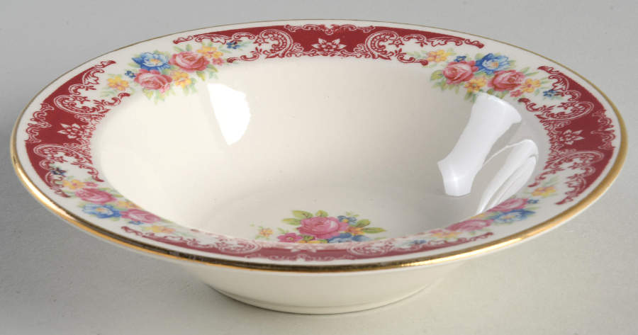 Rosewood Rim Cereal Bowl by Homer Laughlin -1