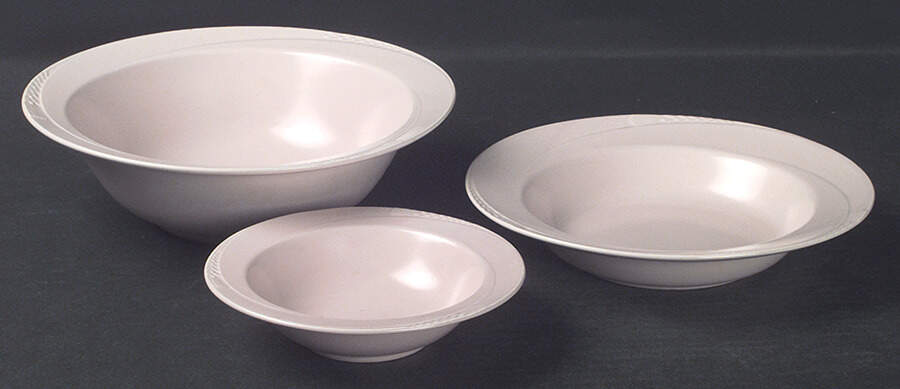 Serenade Pink 9" Round Vegetable Bowl by Homer Laughlin -1