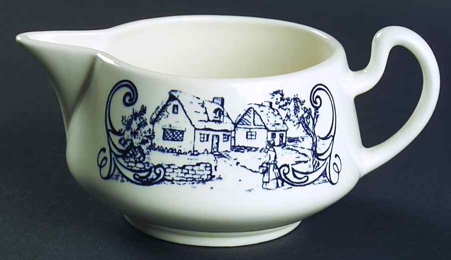 Shakespeare Country Blue (Scrolls) Creamer by Homer Laughlin -1