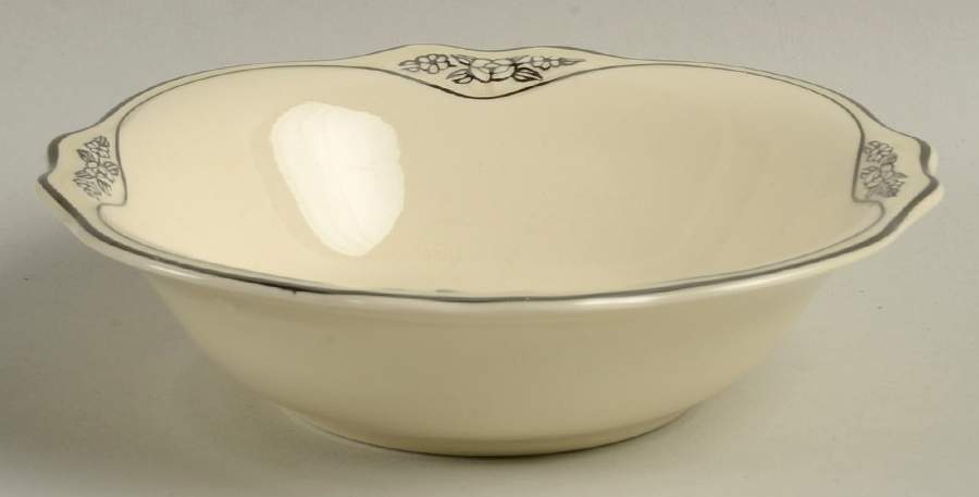 Silver Rose Patrician Silver Scroll Fruit/Dessert (Sauce) Bowl by Homer Laughlin -1