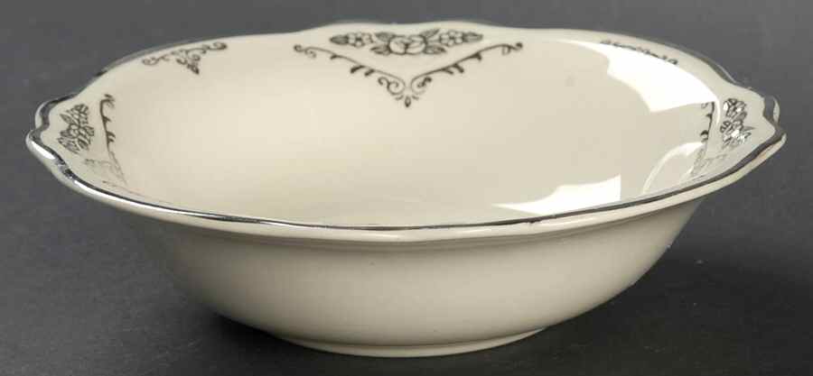 Silver Rose Patrician Silver Scroll Fruit/Dessert (Sauce) Bowl by Homer Laughlin -1