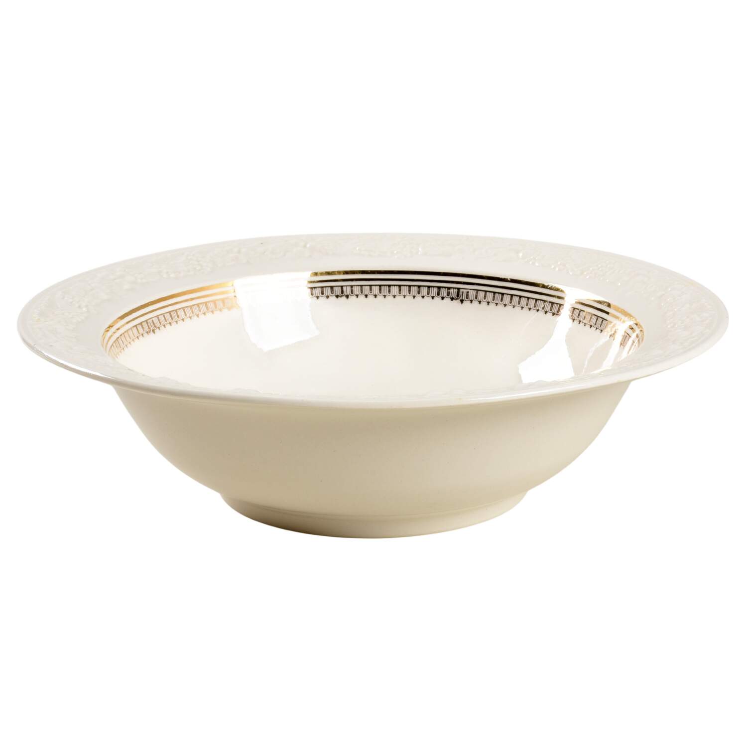 TH14 Gold Round Vegetable No Lid by Homer Laughlin -1