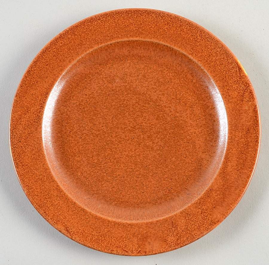 Wells Art Glaze Rust Dessert/Pie Plate by Homer Laughlin -1