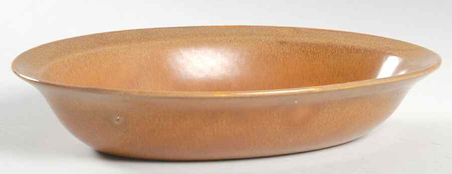 Wells Art Glaze Rust 9" Oval Vegetable Bowl by Homer Laughlin -1