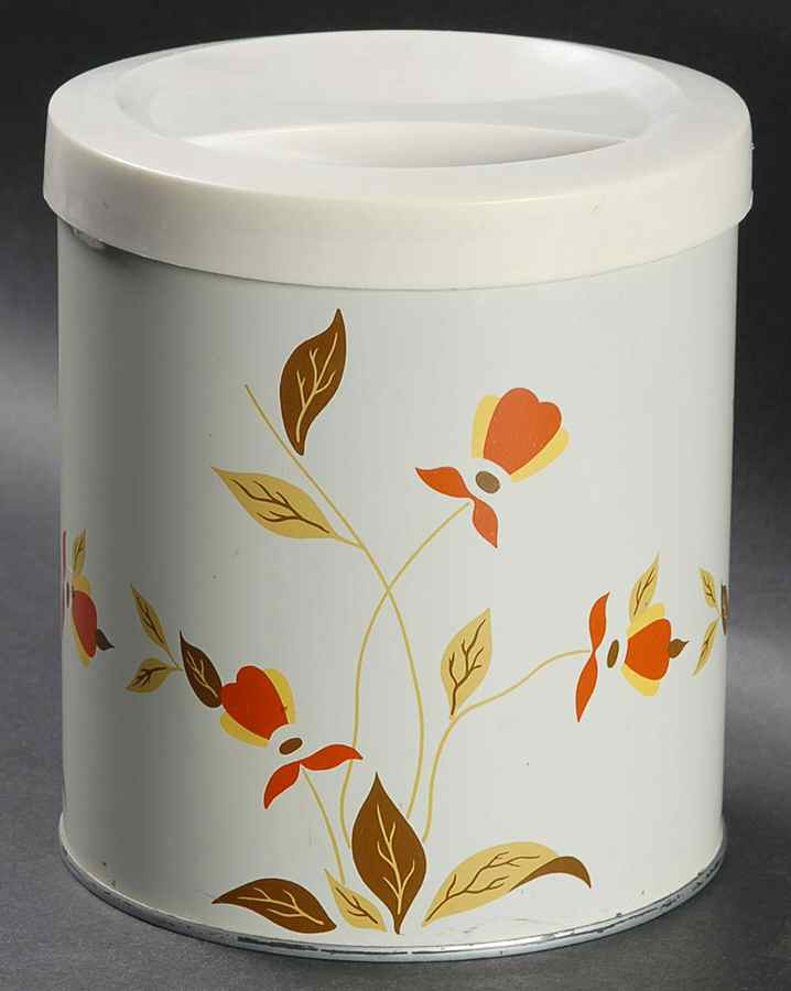 Autumn Leaf Metal Canister with Plastic Lid by Hall-1
