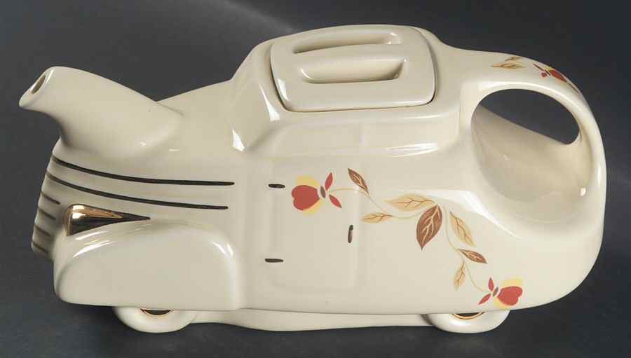 Autumn Leaf Automobile Teapot & Lid by Hall-1