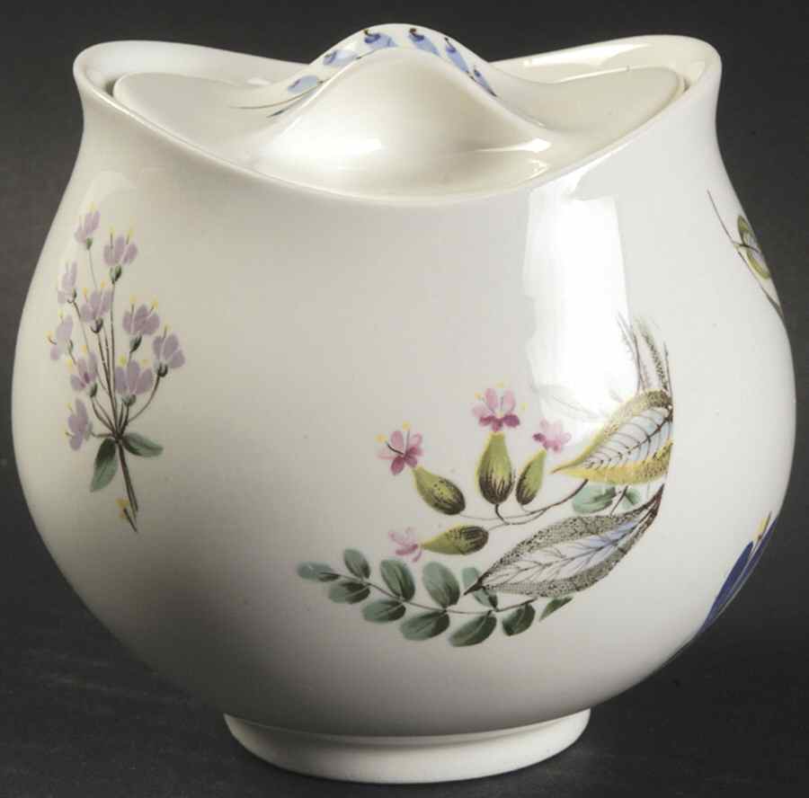 Bouquet Sugar Bowl & Lid by Hall-1