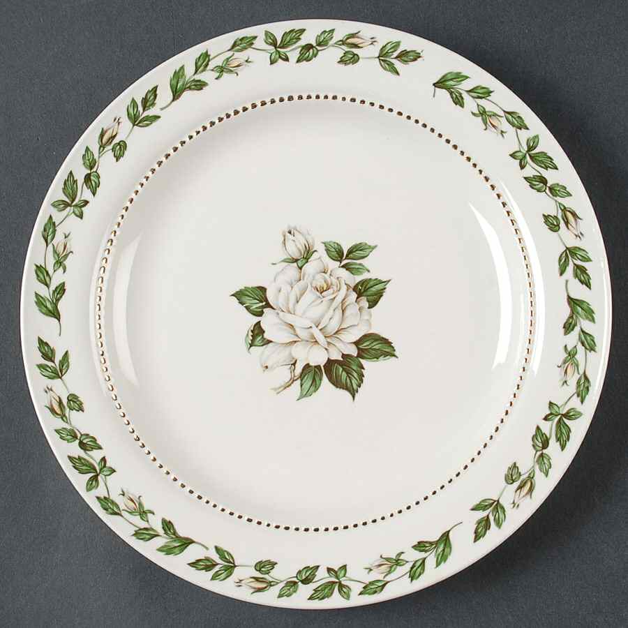 Cameo Rose Dessert/Pie Plate by Hall-1