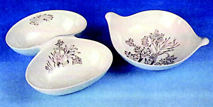 Garden of Eden 11" Oval Divided Vegetable Bowl by Hall-1