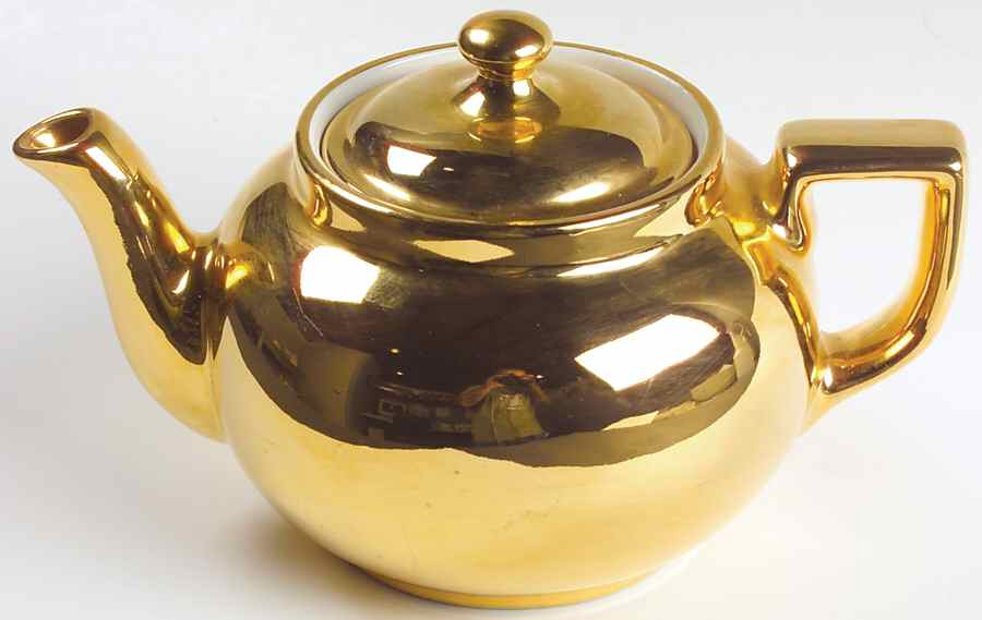Golden Glo Boston Teapot & Lid by Hall-1
