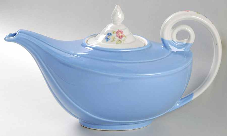 Morning Glory Aladdin Teapot & Lid by Hall-1
