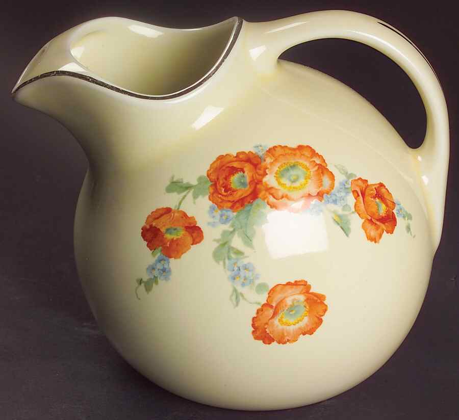 Orange Poppy 64 Oz Ball Jug by Hall-1