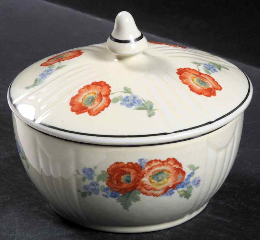 Orange Poppy Radiance Drip Jar & Lid by Hall-1