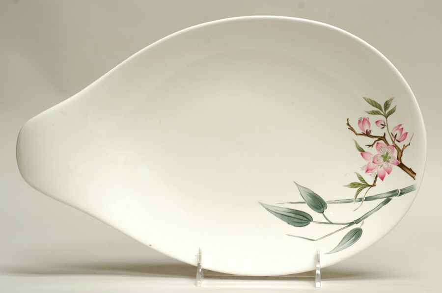 Peach Blossom (Classic Shape) 12" Oval Serving Platter by Hall-1