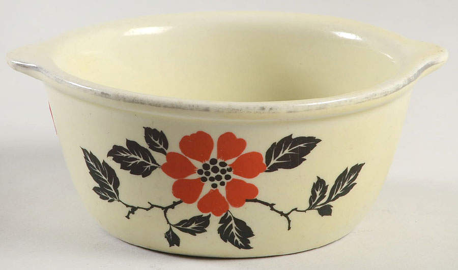 Red Poppy (Platinum Ring) Individual Dip Dish by Hall-1