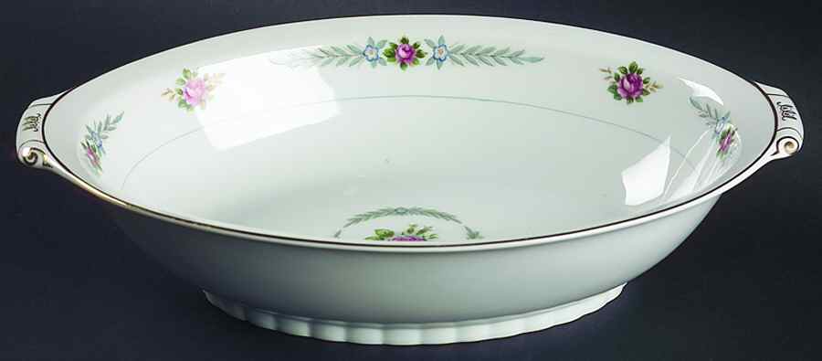 Peacock 11" Oval Vegetable Bowl by Holly China-1