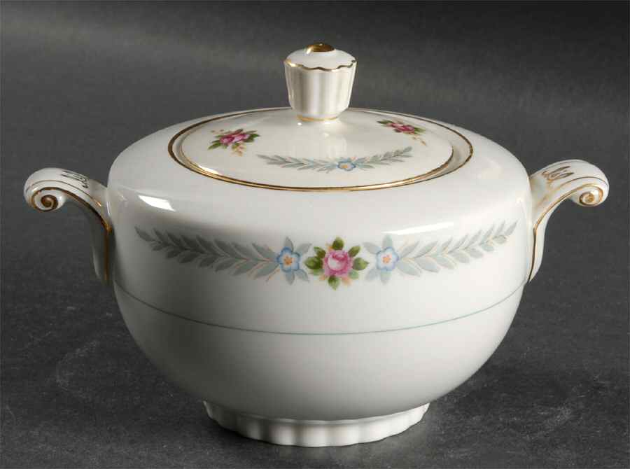 Peacock Sugar Bowl & Lid by Holly China-1