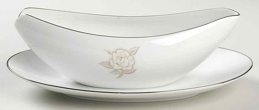 Madison (Japan) Gravy Boat & Underplate/Relish by Hampton (Japan)-1