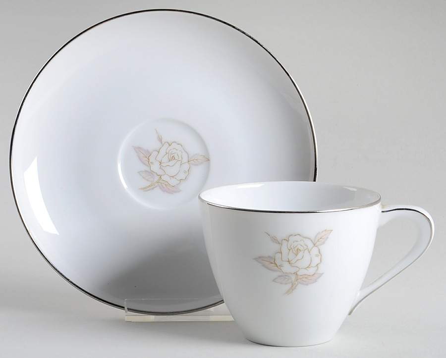 Madison (Japan) Flat Cup & Saucer Set by Hampton (Japan)-1