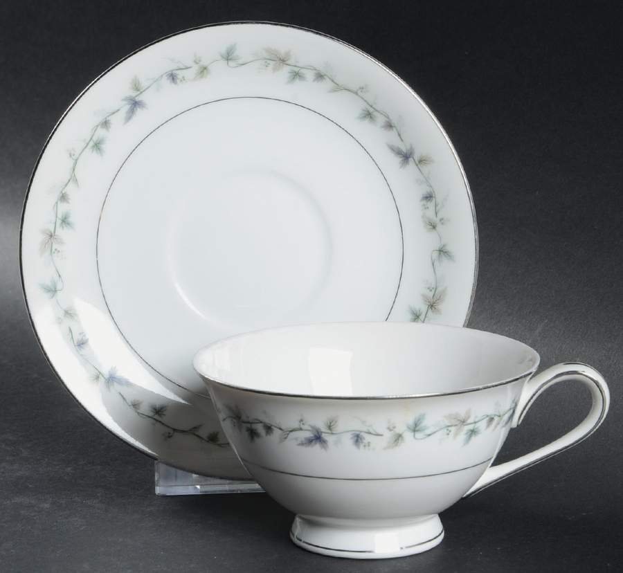 Monterey Footed Cup & Saucer Set by Hampton (Japan)-1