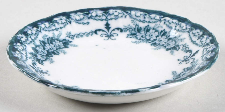 Maltese Blue Green Butter Pat by Upper Hanley-1