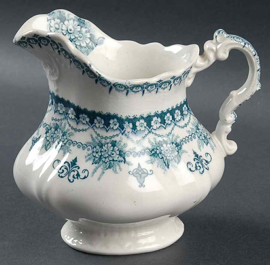 Maltese Blue Green Creamer by Upper Hanley-1