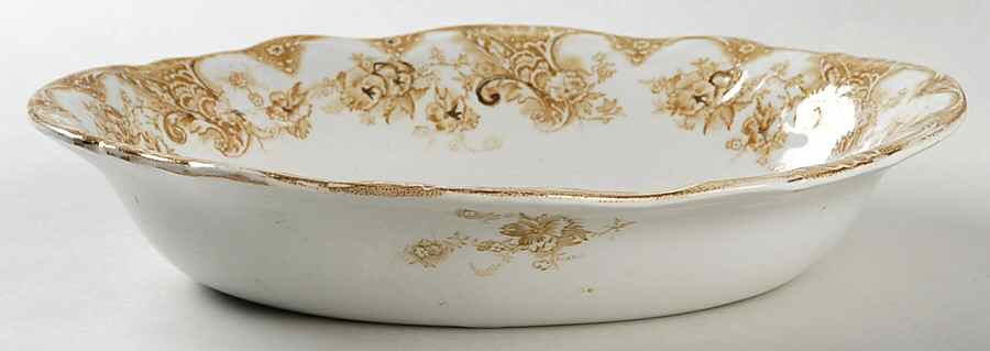 Victoria Tan 9" Oval Vegetable Bowl by Upper Hanley-1