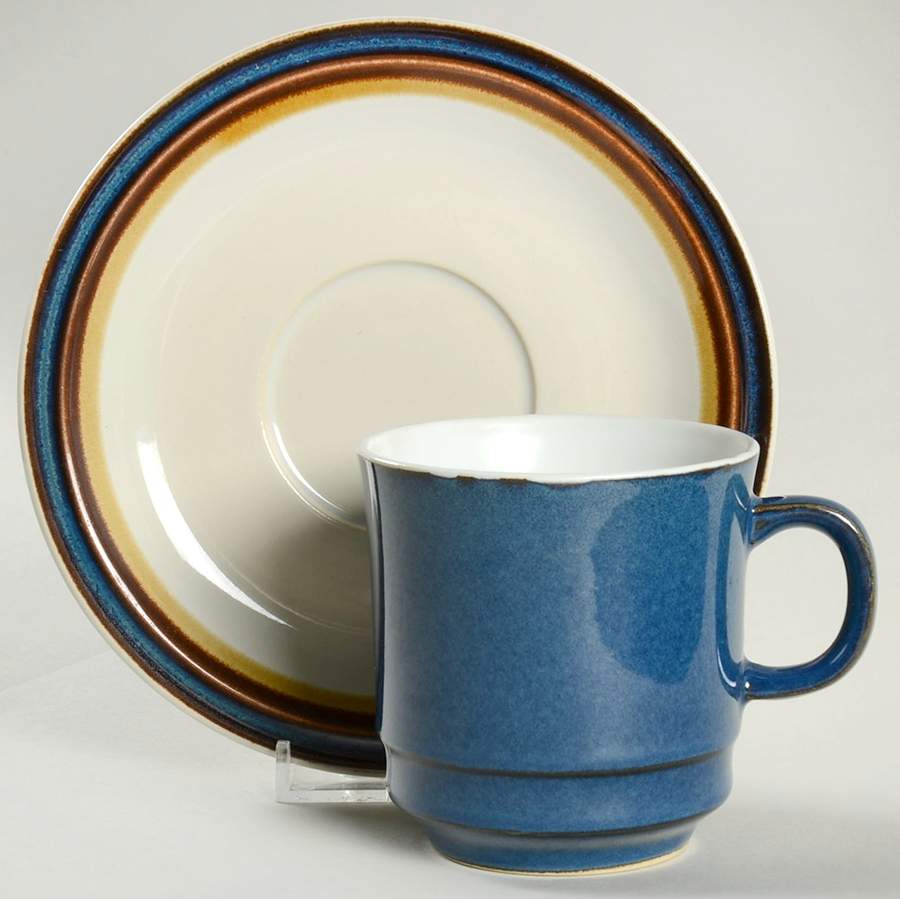 Largo Flat Cup & Saucer Set by Haniwa-1