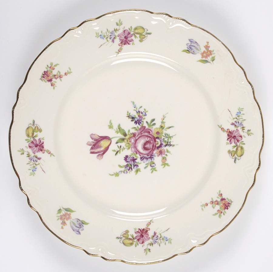 Priscilla Cream (Scalloped) Luncheon Plate by Household Institute-1