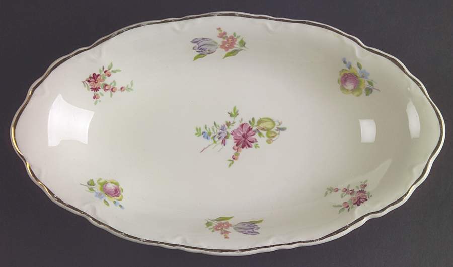 Priscilla Cream (Scalloped) Relish/Gravy Underplate by Household Institute-1