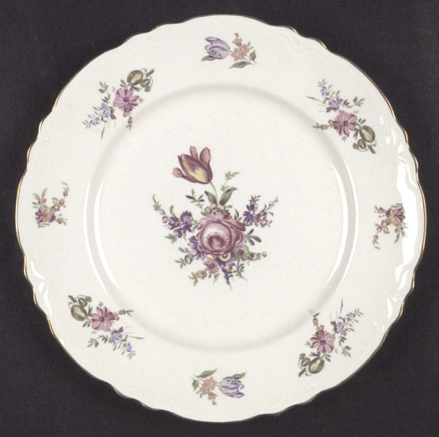 Priscilla Cream (Scalloped) Dinner Plate by Household Institute-1