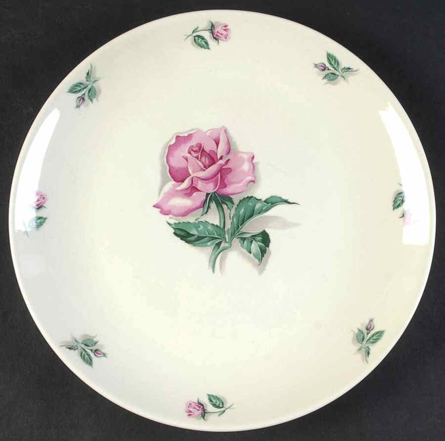 Rhythm Rose Luncheon Plate by Household Institute-1