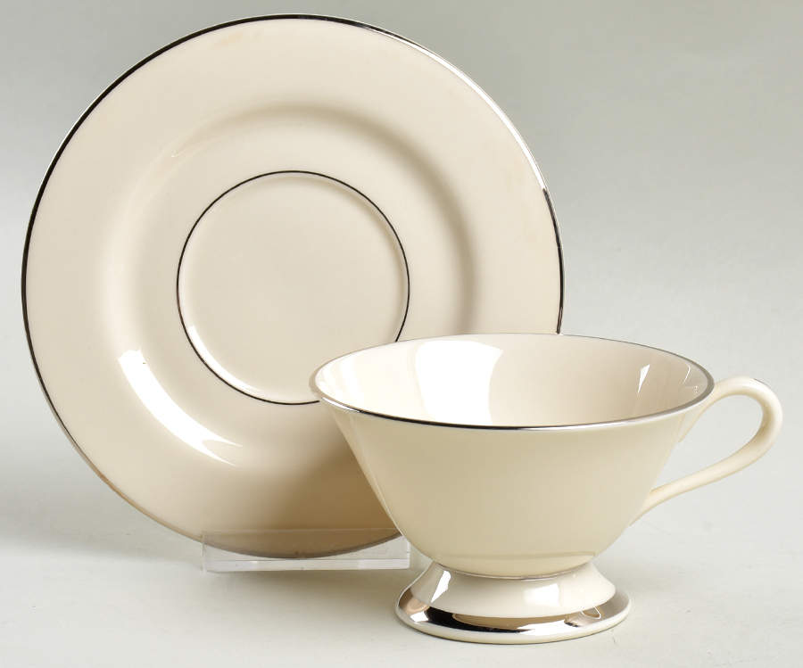 Exquisit Footed Cup & Saucer Set by Hom Ec China-1