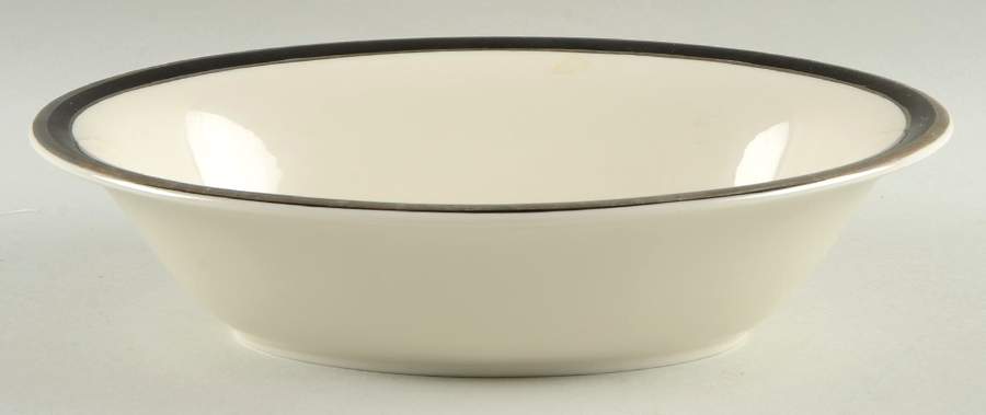 Midnight Halo 9" Oval Vegetable Bowl by Heirloom Collection-1