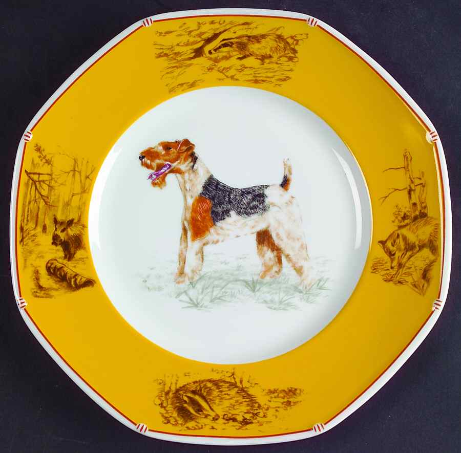 Chasse Yellow Salad/Dessert Plate by Hermes-1