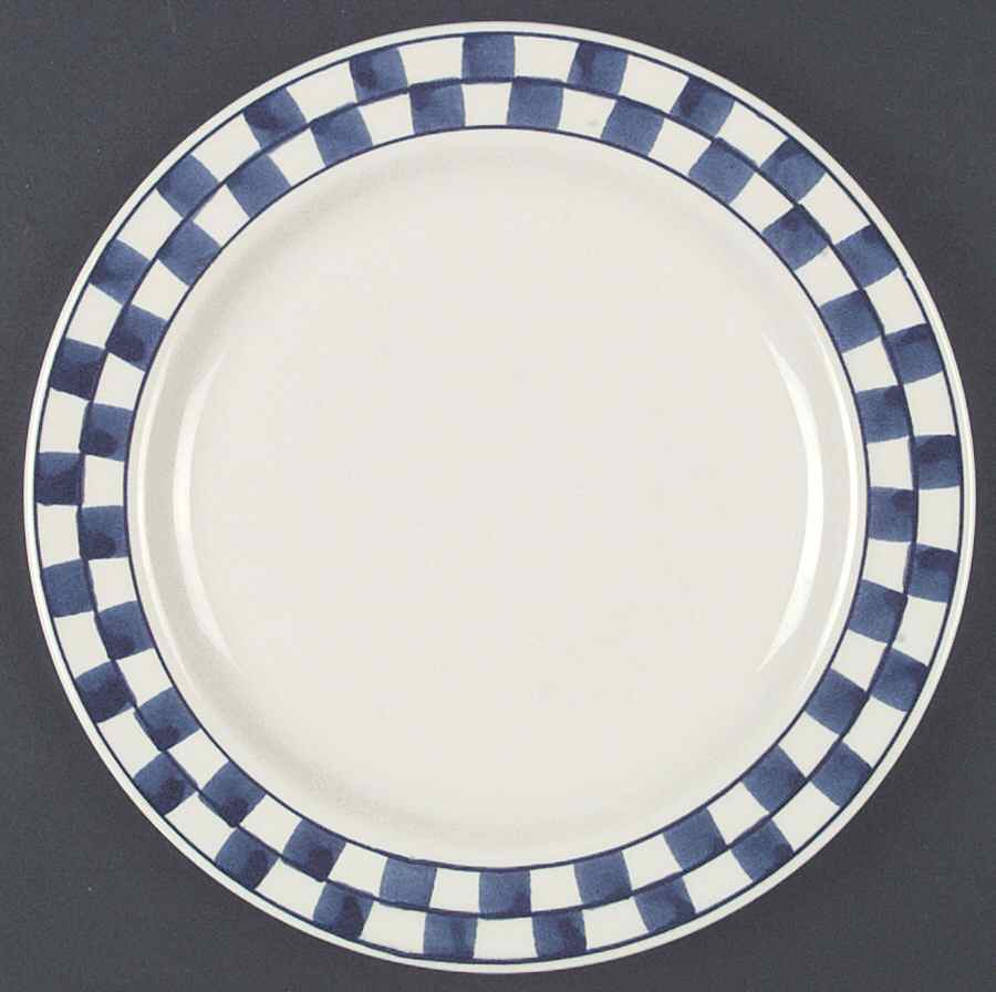 Blue Checks Dinner Plate by Hartstone-1