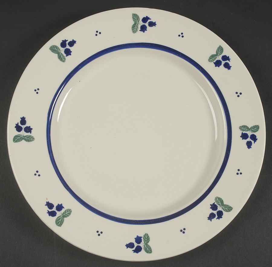 Blueberry (Blue Band) 12" Chop Plate (Round Platter) by Hartstone-1