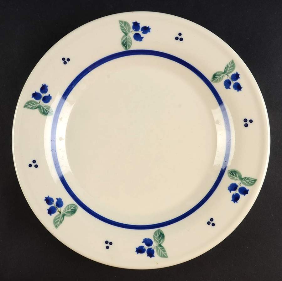 Blueberry (Blue Band) Dinner Plate by Hartstone-1