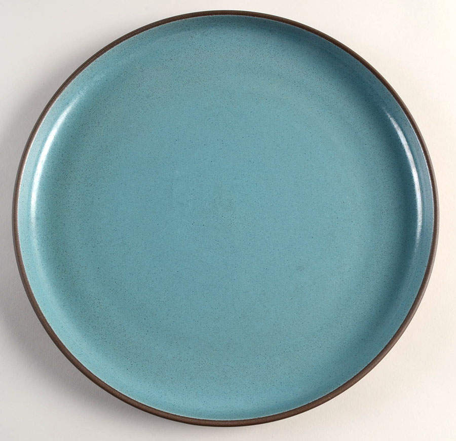 Turquoise (Coupe Shape) 13" Chop Plate (Round Platter) by Heath-1