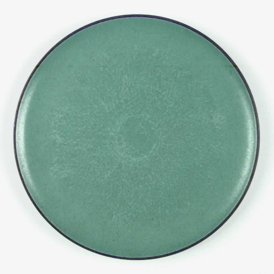 Turquoise (Coupe Shape) Dinner Plate by Heath-1