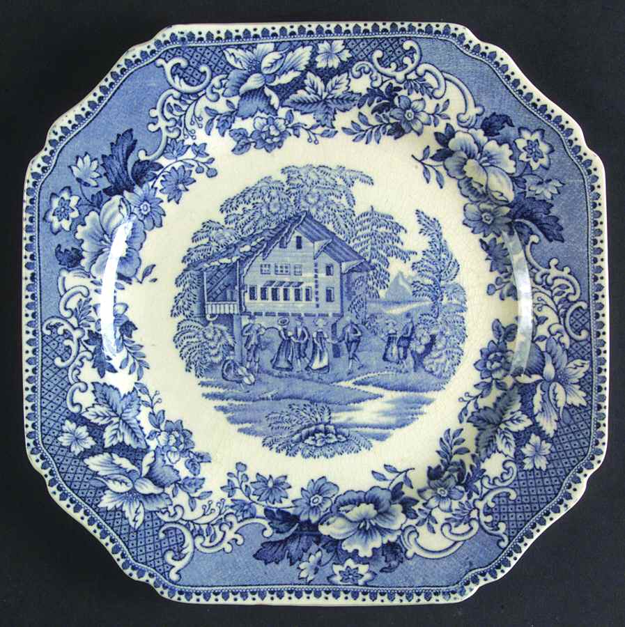 Avon Cottage Square Salad Plate by Thomas Hughes & Sons-1