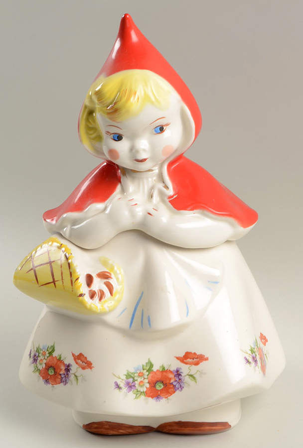 Little Red Riding Hood Cookie Jar & Lid #16 by Hull-1
