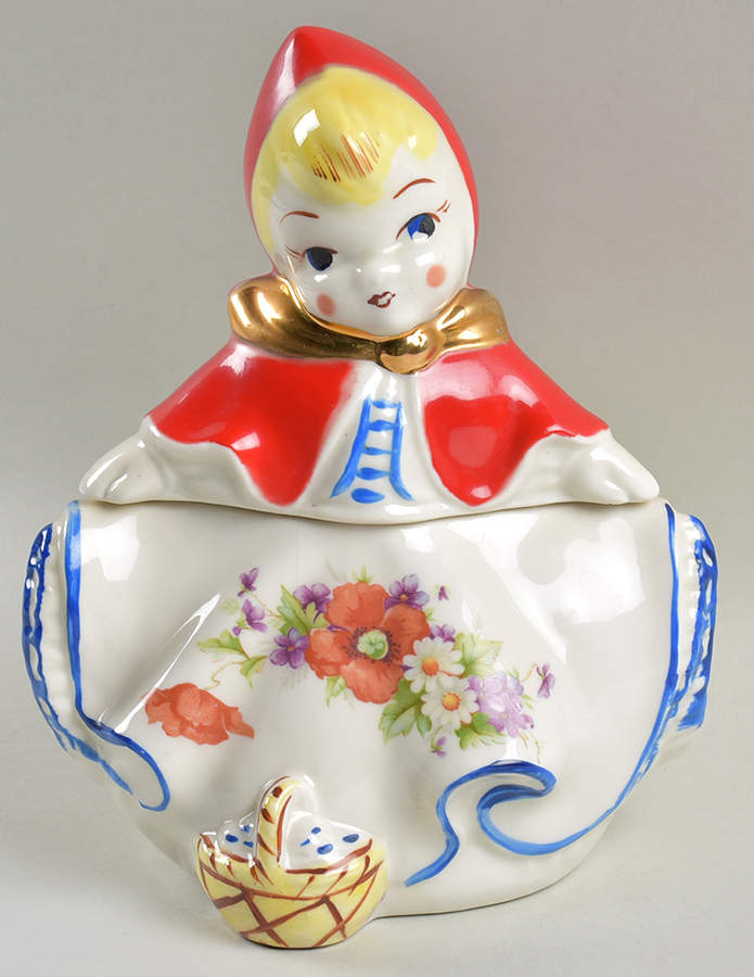 Little Red Riding Hood Cracker Jar & Lid by Hull-1
