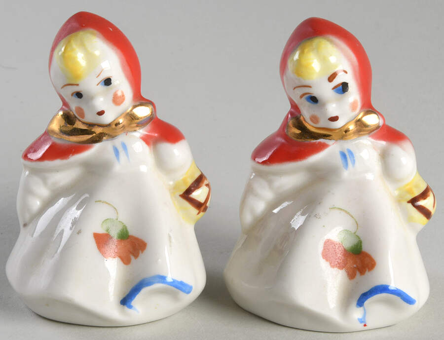 Little Red Riding Hood Salt & Pepper Set by Hull-1