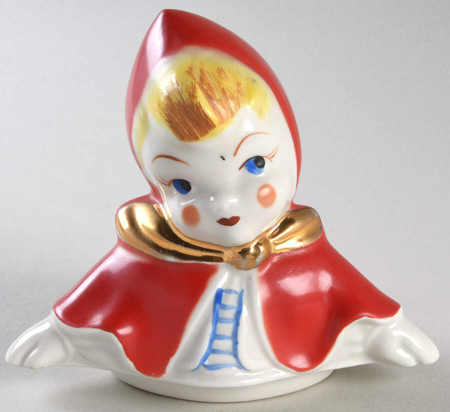 Little Red Riding Hood Lid for Cracker Jar by Hull-1