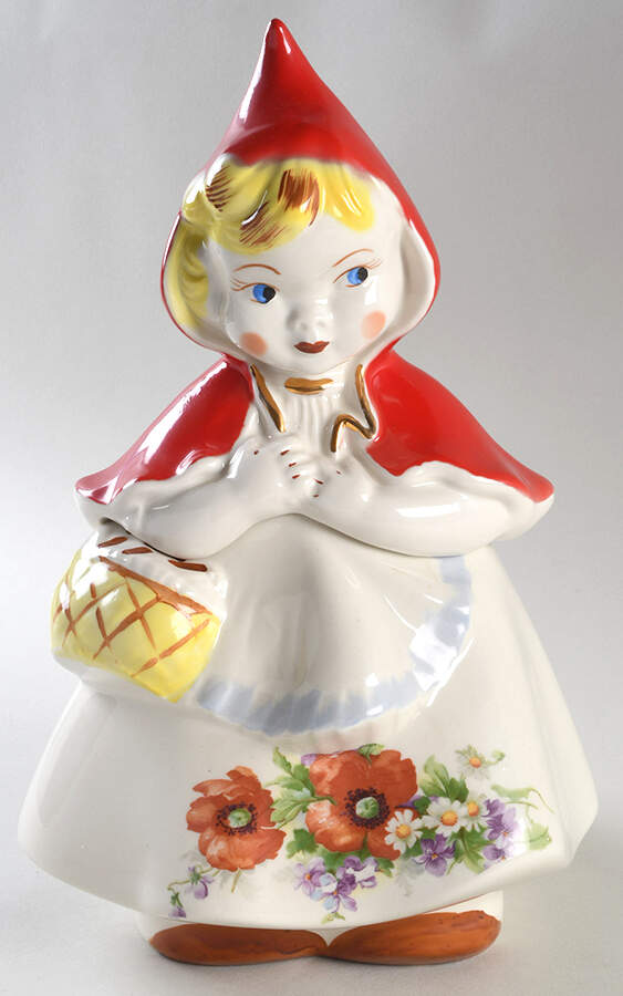 Little Red Riding Hood Cookie Jar & Lid #27 by Hull-1