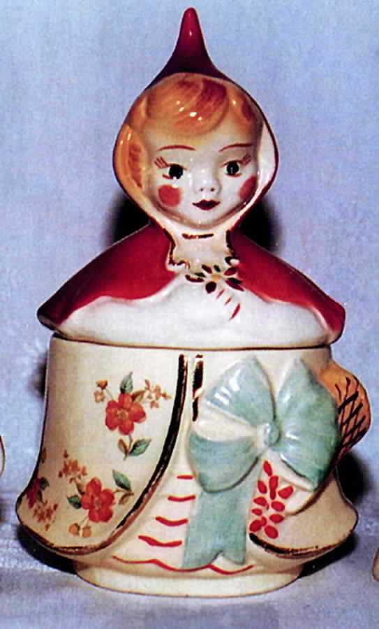 Little Red Riding Hood Dresser Jar and Lid by Hull-1